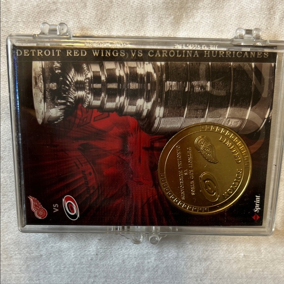 Detroit Red Wings vs Carolina Hurricanes Commemorative Coin, 2002 eastern champ - Picture 1 of 2
